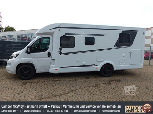 Half-integraal camper ETRUSCO T 7400 QBC +Queensbett+Markise+Ohne Hubbett