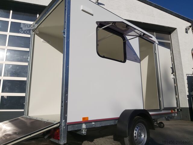 Ρυμουλκούμενο μοτοσικλέτας Tomplan Sport uns Transport Camping isolierter Koffer mit Heckrampe führerscheinfrei 100km/H Neu