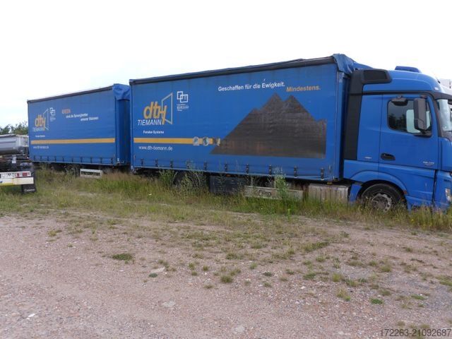 LKW mit Pritsche & Plane MERCEDES-BENZ 1840 Top Zustand 106 m3  Euro 6 + Anhänger