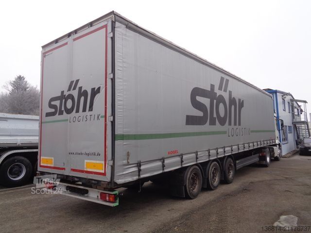 Semi-reboque aberto com lona  SAPL 24 Mega Liftachse SAF 435/50 R19,5