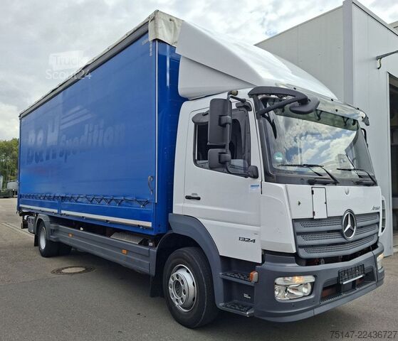 Камион платформа с брезент MERCEDES-BENZ 1324 L Atego Klima Schiebeplane Edscha LBW AHK