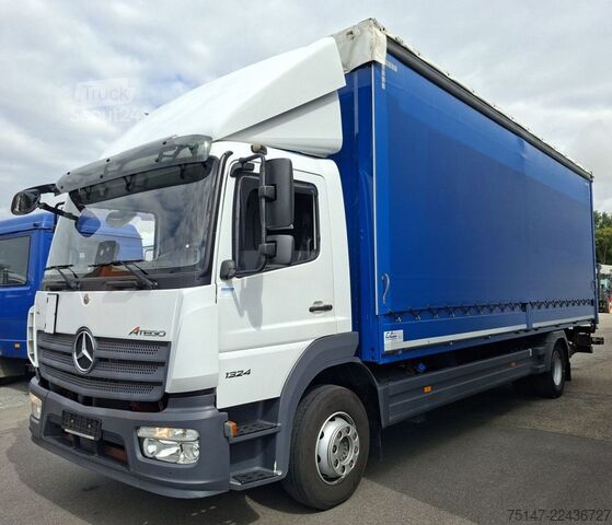Камион платформа с брезент MERCEDES-BENZ 1324 L Atego Klima Schiebeplane Edscha LBW AHK