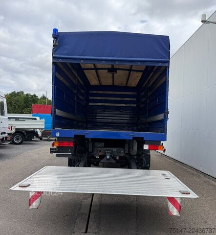 Kamion sa ravnom platformom i ceradom MERCEDES-BENZ 1820 AK Allrad 4x4 3-Sitzer ex-THW