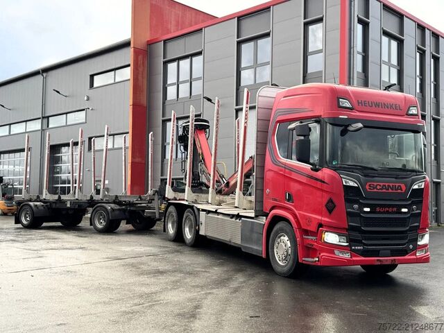 Timber transporter Scania R580 6x4 Kurzholz LKW mit Epsilon M12Z 83