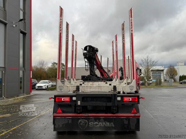 Timber transporter Scania R580 6x4 Kurzholz LKW mit Epsilon M12Z 83