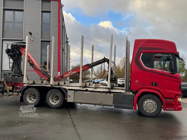 Timber transporter Scania R580 6x4 Kurzholz LKW mit Epsilon M12Z 83