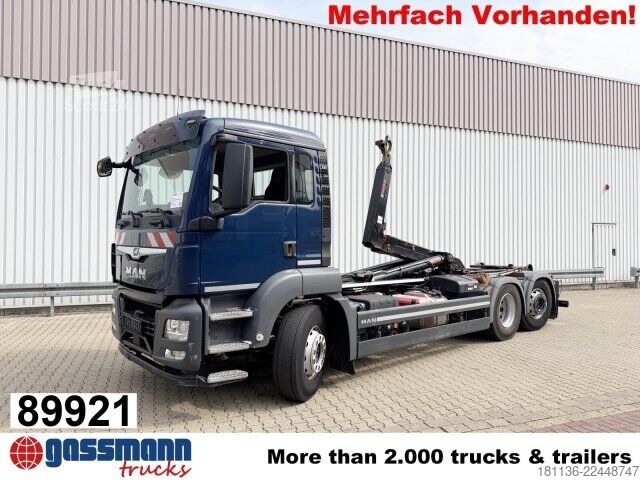 Roll-off-kippi kuorma-auto MAN TGS 26.420 6x2-4 BL Hiab ULT 21-59-M-ITF,