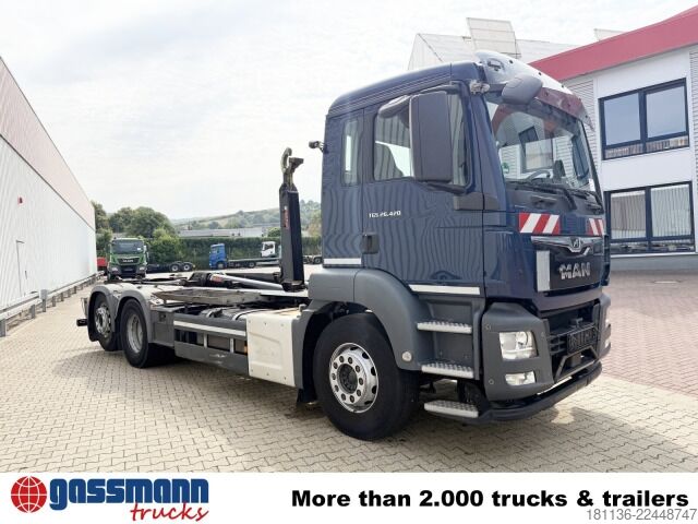 Roll-off-kippi kuorma-auto MAN TGS 26.420 6x2-4 BL Hiab ULT 21-59-M-ITF,