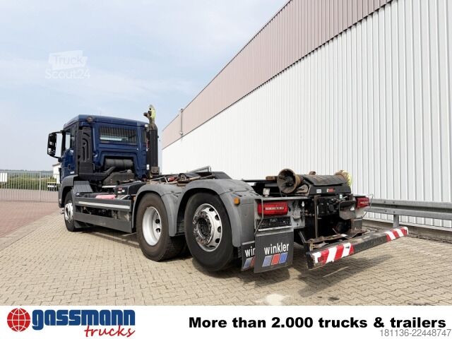 Roll-off-kippi kuorma-auto MAN TGS 26.420 6x2-4 BL Hiab ULT 21-59-M-ITF,
