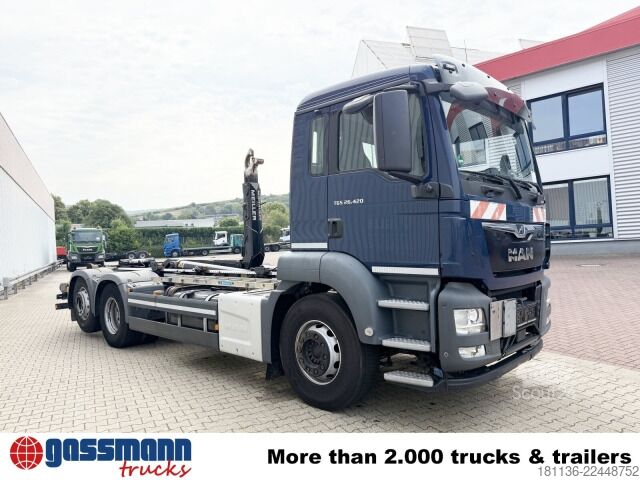 Roll-off-kippi kuorma-auto MAN TGS 26.420 6x2-4 BL Meiller 26.65 Lenk-Liftachse