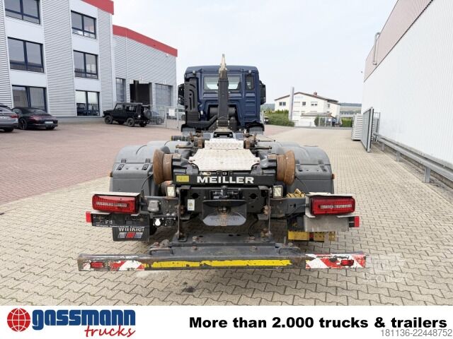 Roll-off-kippi kuorma-auto MAN TGS 26.420 6x2-4 BL Meiller 26.65 Lenk-Liftachse