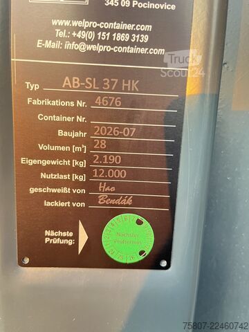 Kontener hakowy 5m / 28 m³ NOWY  