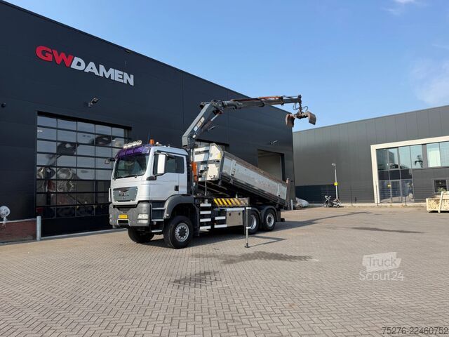 Самосвал с краном MAN TGS 28.480 6x4-4 BL Kipper / HMF 2420 K3