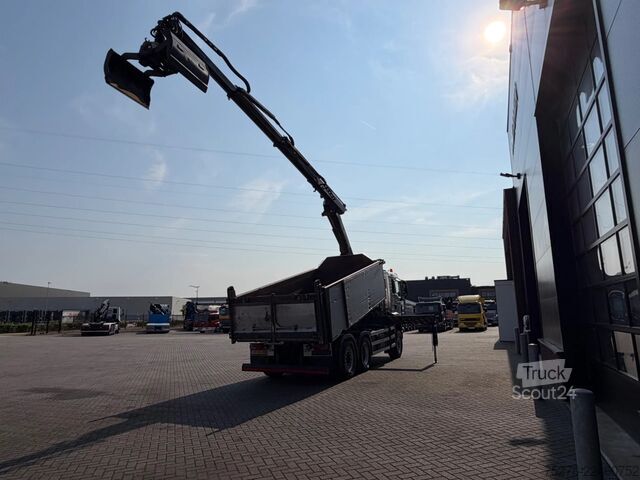 Самосвал с краном MAN TGS 28.480 6x4-4 BL Kipper / HMF 2420 K3