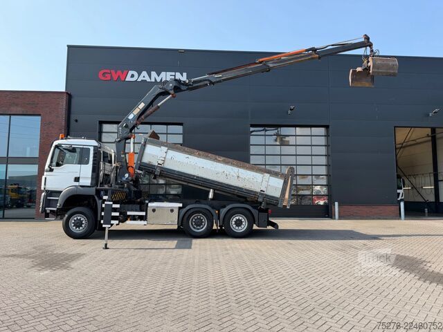 Самосвал с краном MAN TGS 28.480 6x4-4 BL Kipper / HMF 2420 K3