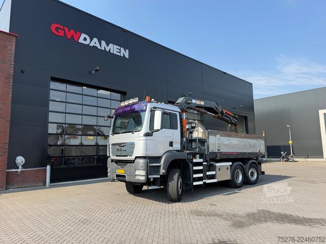 Самосвал с краном MAN TGS 28.480 6x4-4 BL Kipper / HMF 2420 K3