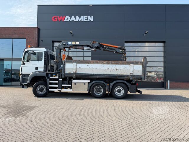 Самосвал с краном MAN TGS 28.480 6x4-4 BL Kipper / HMF 2420 K3