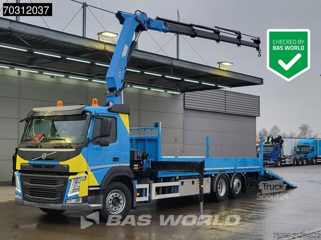 Open body Volvo FM 410 FM 6X2 6x2*4 HMF 2120-K4 Crane + Ramps E...