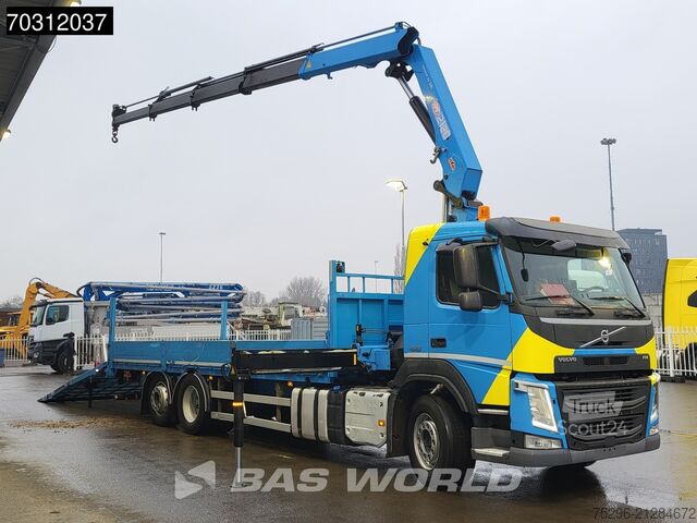 Open body Volvo FM 410 FM 6X2 6x2*4 HMF 2120-K4 Crane + Ramps E...