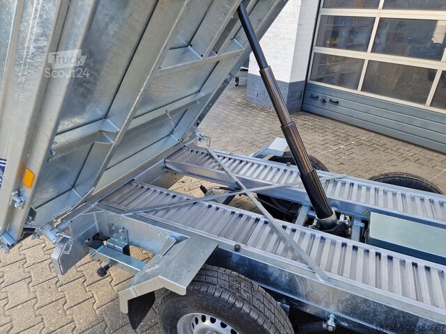 трёхсторонний самосвальный прицеп Saris SKS HDS Stahlkipper 3to Rampen Stützen