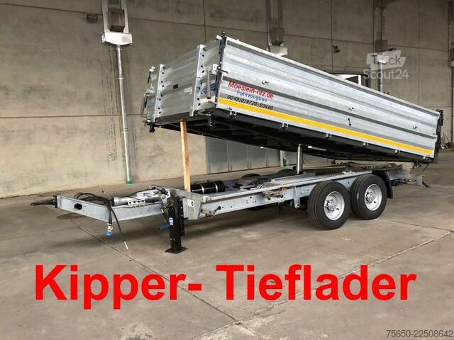 Самосвальный прицеп Möslein TTD13- BA Verzinkt  13 t Tandem Kipper Tiefladermit Bordwand- Aufsatz-- Neufahrzeug --