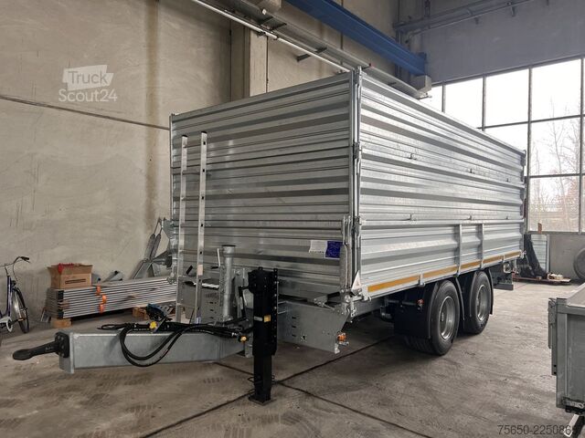 Самосвальный прицеп Möslein TTD 19 AB  19 t Tandemkipper Tieflader, Breitbereifung 2 x Aufsatzbordwänden-- Neufahrzeug --