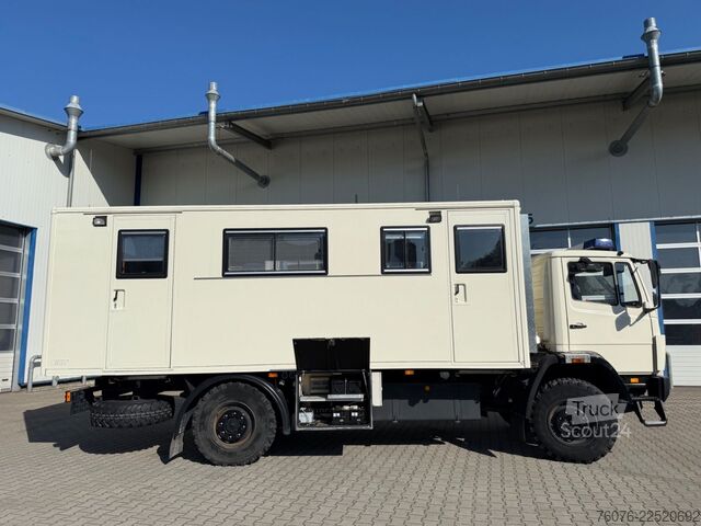 Camião de caixa fechada MERCEDES-BENZ 917 A 4x4 Allrad Einzelbereift 6m Koffer Klima