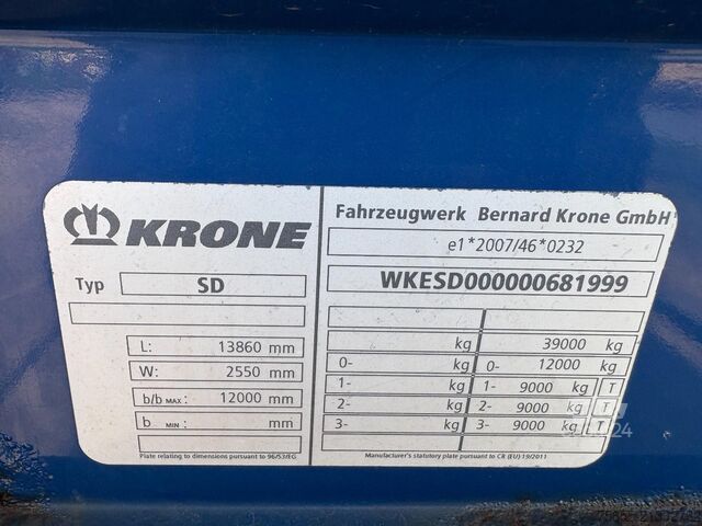 Schuifzeilen Krone N/A Tautliner / Coil / Discbrakes / SAF Axles /...