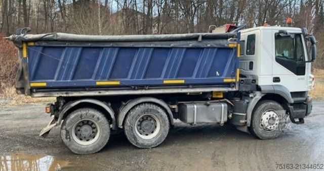 Trijų pusių savivartis sunkvežimis IVECO TRACKER 260T41 3-Achs Kipper Schalter, Blatt