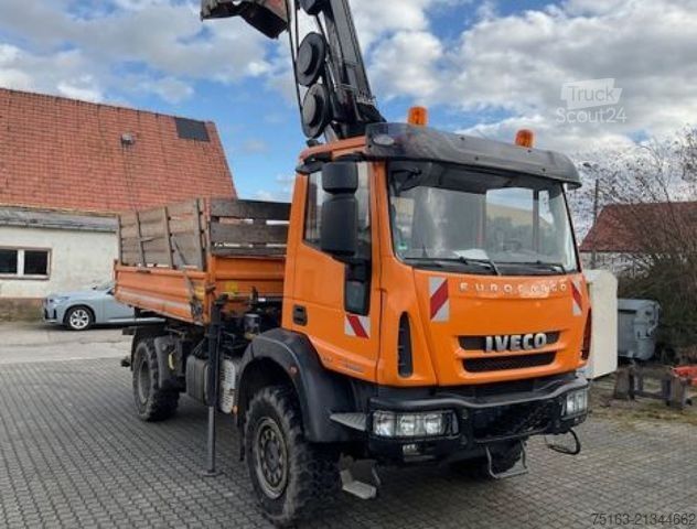 Tippbil IVECO Super Cargo ML 120 E 24 2-Achs Allradkipper Kran