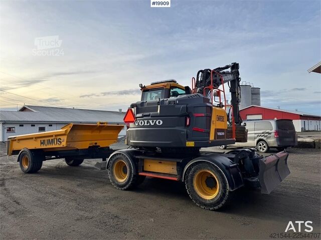 Tela-alustainen kaivinkone Volvo EWR130 Wheeled Excavator with Rototilt and 2 Bucke