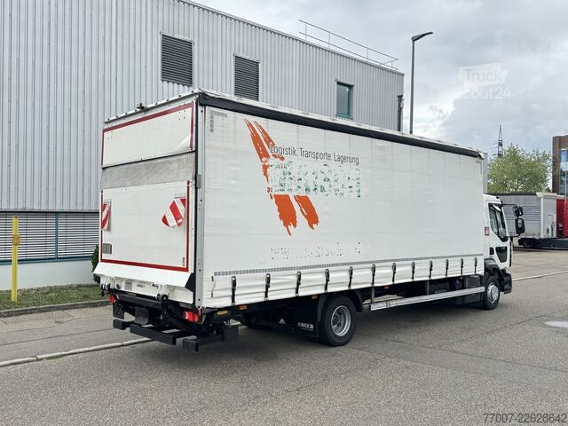Грузовик с бортовой платформой, тентом и задним подъёмником Renault D12-240 Pr.Plane 7,3m AHK L-Haus Klima
