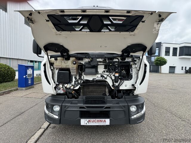 Грузовик с бортовой платформой, тентом и задним подъёмником Renault D12-240 Pr.Plane 7,3m AHK L-Haus Klima
