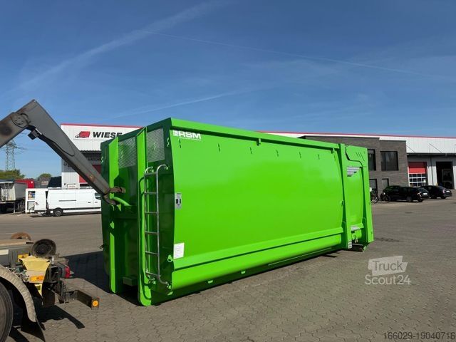 Anhänger-Wechselfahrgestell  RSM Abrollcontainer 38m³ mit hydr. Heckklappe