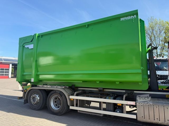 Anhänger-Wechselfahrgestell  RSM Abrollcontainer 38m³ mit hydr. Heckklappe
