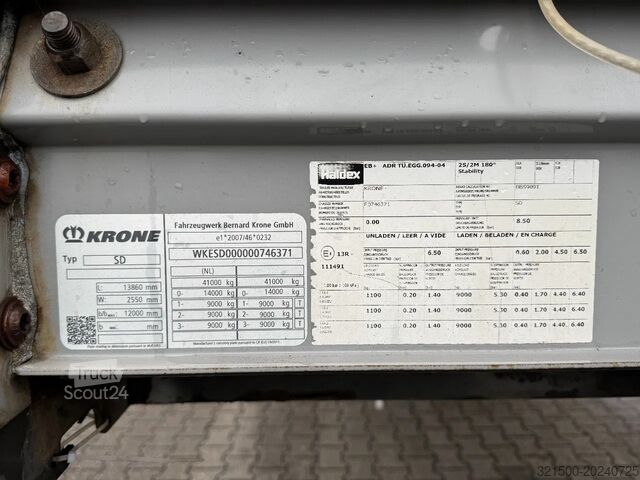 Bīdāmie tentiņi Krone SD Schuifzeil -Dak / SAF-Disc / Huckepack