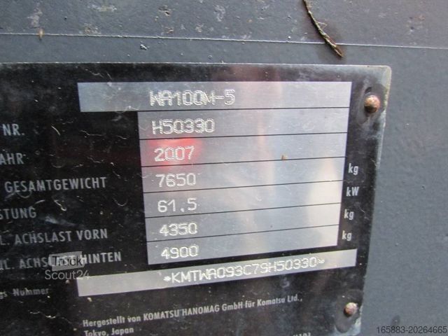 Wheel loader KOMATSU WA 100 M-5 Radlader 14.000 EUR