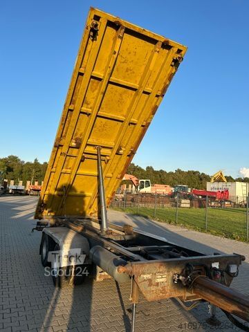 Tieflader Anhänger HOFFMANN Tandem Abrollkipper Kombi Anhänger Tieflader 18t