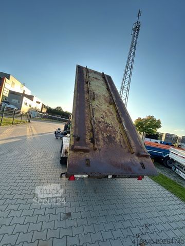 Tieflader Anhänger HOFFMANN Tandem Abrollkipper Kombi Anhänger Tieflader 18t