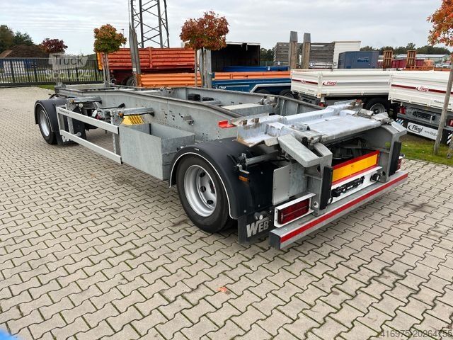 Odvozna prikolica WEB-TRAILER ARA 18 Wechsel-Schlitten Container Abroller zink