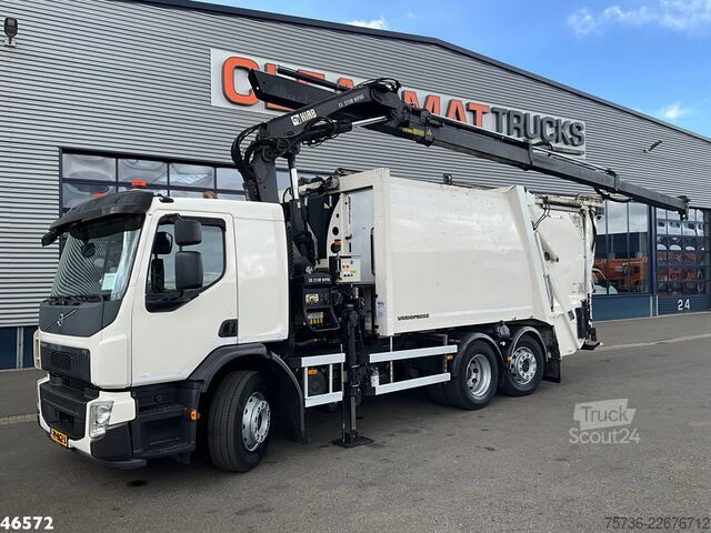 Автомобиль для сбора мусора Volvo FE 280 Euro 6 Hiab 21 Tonmeter laadkraan