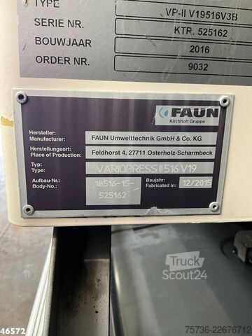 مركبة جمع النفايات Volvo FE 280 Euro 6 Hiab 21 Tonmeter laadkraan