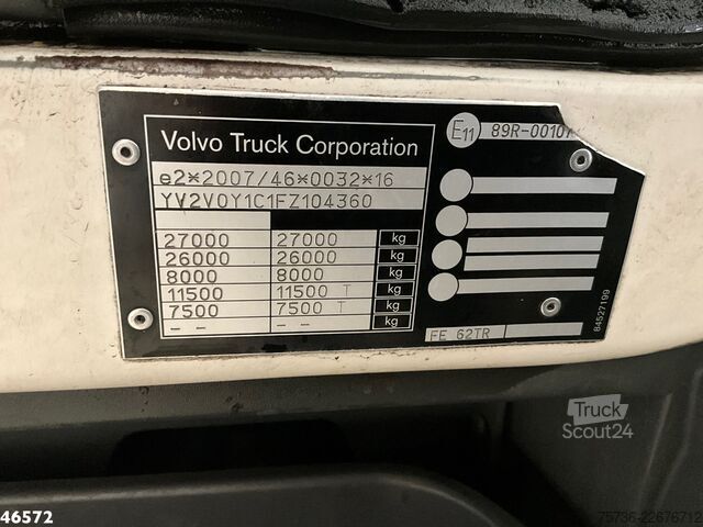 مركبة جمع النفايات Volvo FE 280 Euro 6 Hiab 21 Tonmeter laadkraan