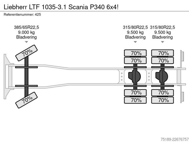Автокран Liebherr LTF 1035-3.1 Scania P340 6x4!