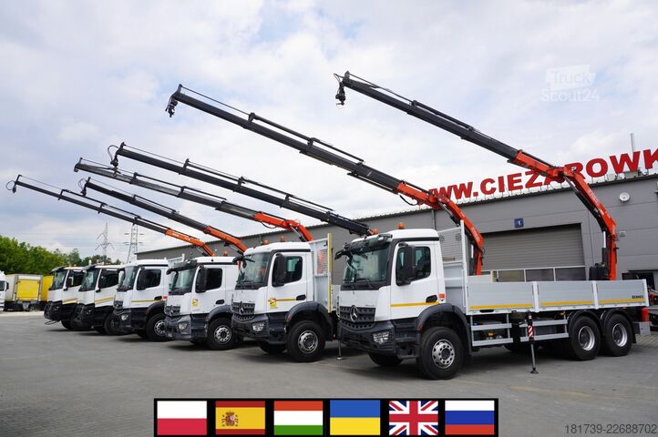 Plošina s jeřábem Mercedes-Benz Arocs 2536 6×2 / 200 tho. km/ Fassi F195