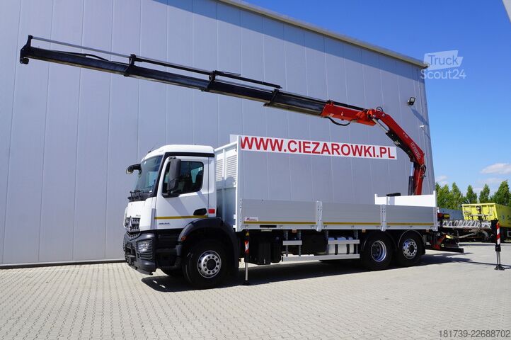 Plošina s jeřábem Mercedes-Benz Arocs 2536 6×2 / 200 tho. km/ Fassi F195