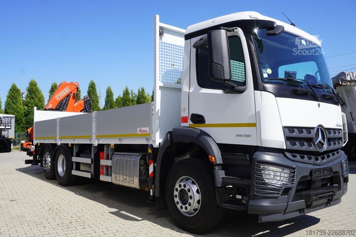 Plošina s jeřábem Mercedes-Benz Arocs 2536 6×2 / 200 tho. km/ Fassi F195