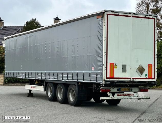 Semi-reboque aberto com lona KÄSSBOHRER XS VALX AXLES DRUM BRAKES NEW CURTAINS NL-TRAILE