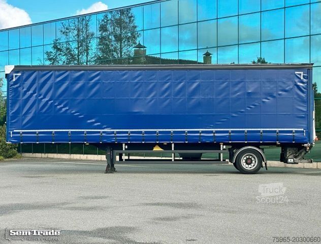 Avoin puoliperävaunu pressulla  System Trailer LPRS9 CITY TRAILER TAIL LIFT NEW