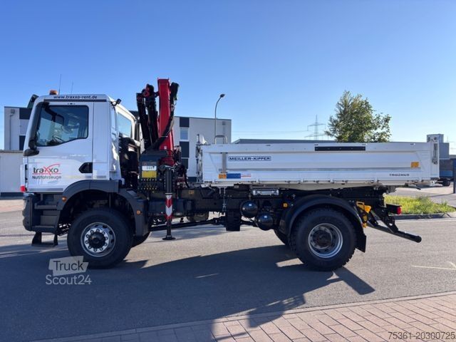 Tristrani prekucnik MAN TGM 18.320 4X4 BB Krankipper Palfinger PK 12.501